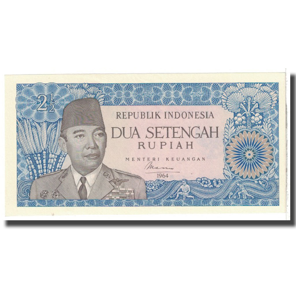 Banknote, Indonesia, 2 1/2 Rupiah, 1964, KM:81a, UNC(65-70)