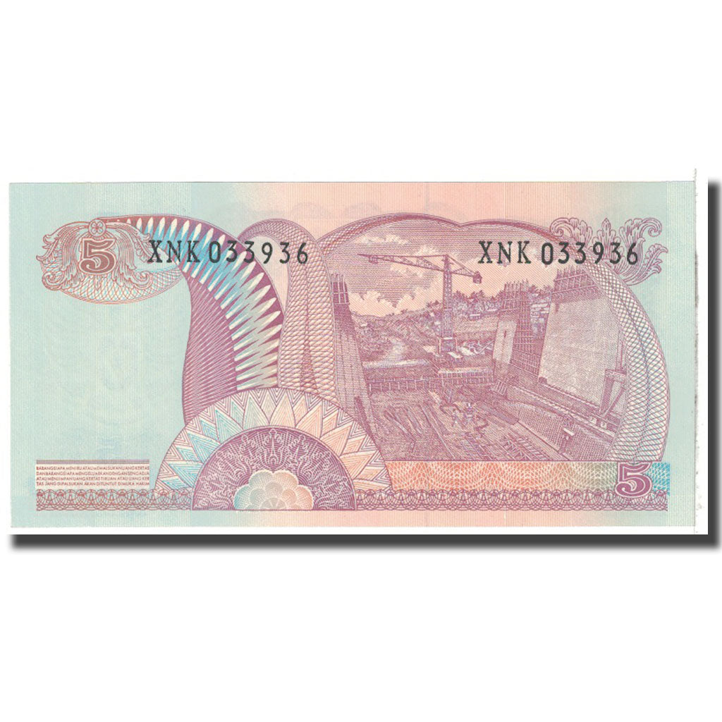 Billete, 5 Rupiah, 1968, Indonesia, KM:104a, UNC