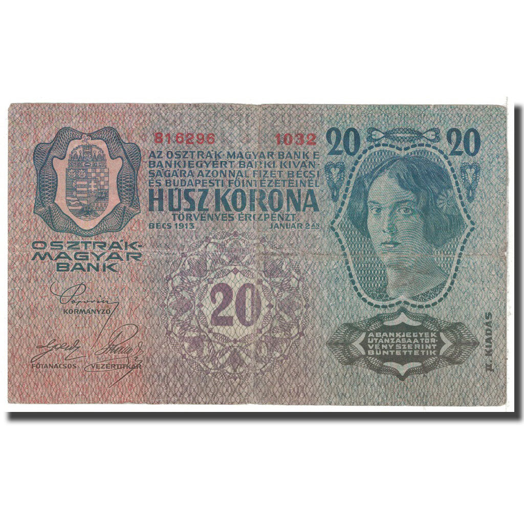 Banknote, Austria, 20 Kronen, 1913, 1913-01-02, KM:52, EF(40-45)