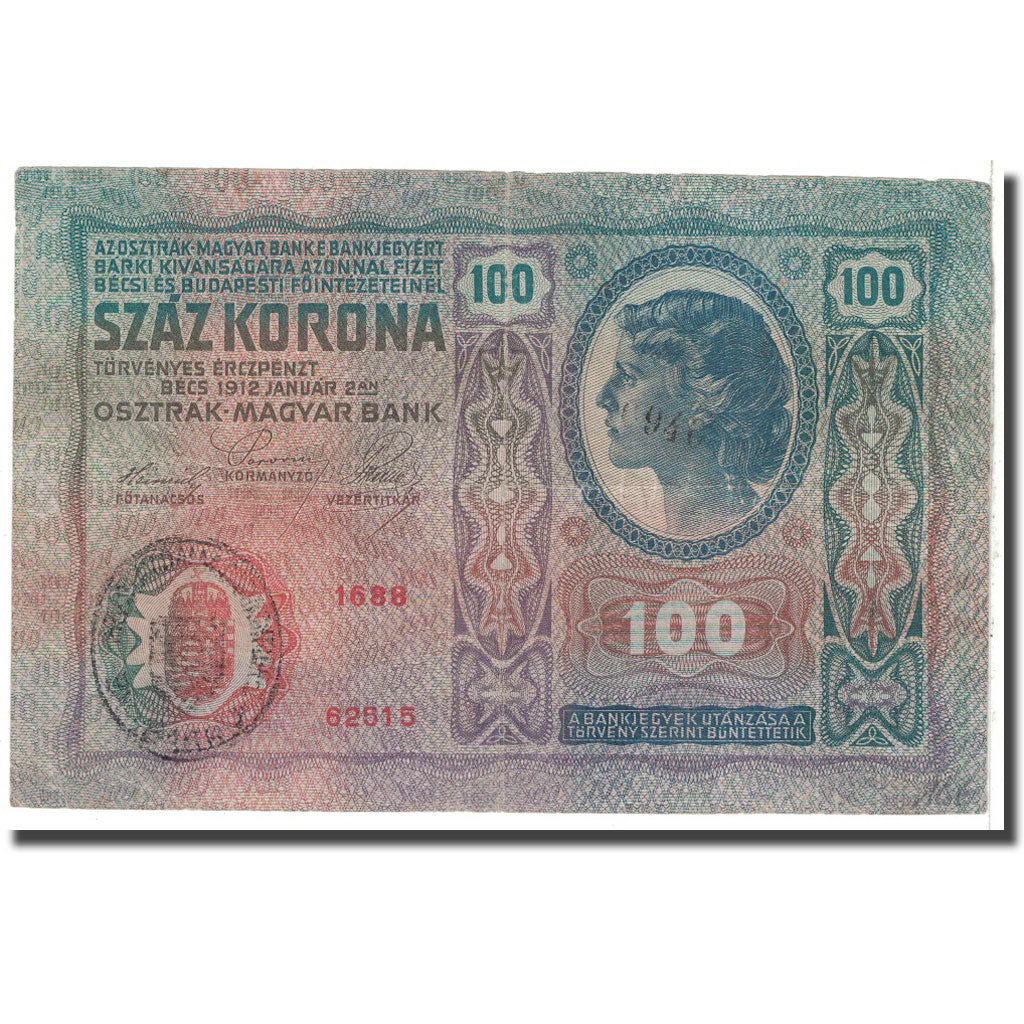 Banknote, Austria, 100 Kronen, 1912, 1912-01-02, KM:12, EF(40-45)