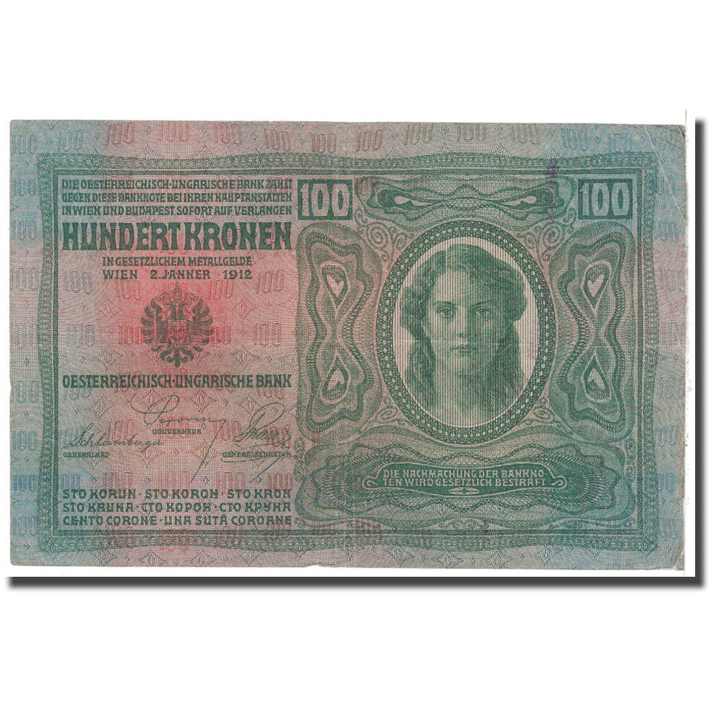 Banknote, Austria, 100 Kronen, 1912, 1912-01-02, KM:12, EF(40-45)