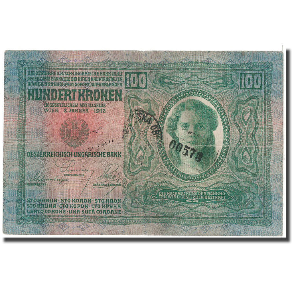 Banknote, Austria, 100 Kronen, 1912, 1912-01-02, KM:12, EF(40-45)