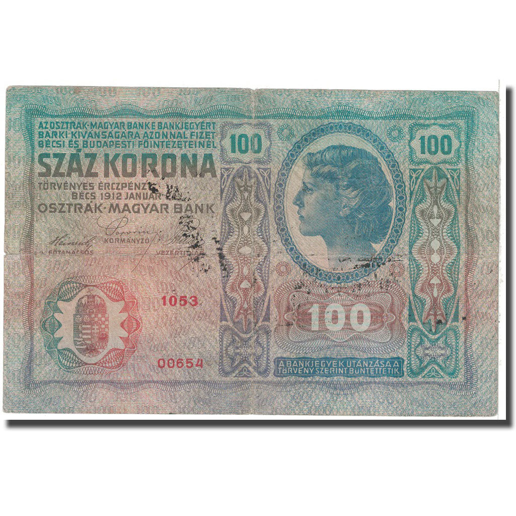 Banknote, Austria, 100 Kronen, 1912, 1912-01-02, KM:12, EF(40-45)