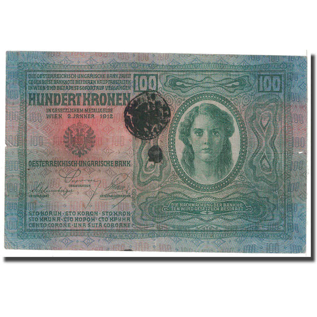 Banknote, Austria, 100 Kronen, 1912, 1912-01-02, KM:12, EF(40-45)