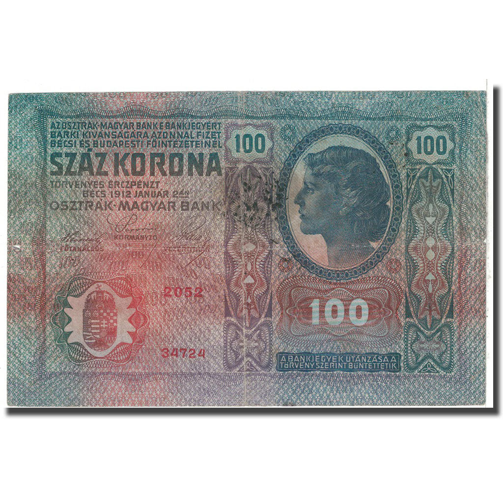 Banknote, Austria, 100 Kronen, 1912, 1912-01-02, KM:12, EF(40-45)