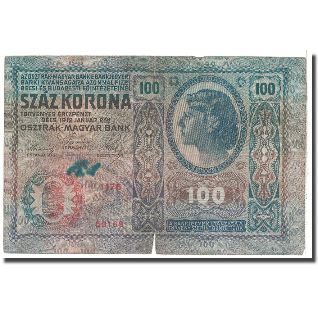 Banknote, Austria, 100 Kronen, 1912, 1912-01-02, KM:12, EF(40-45)