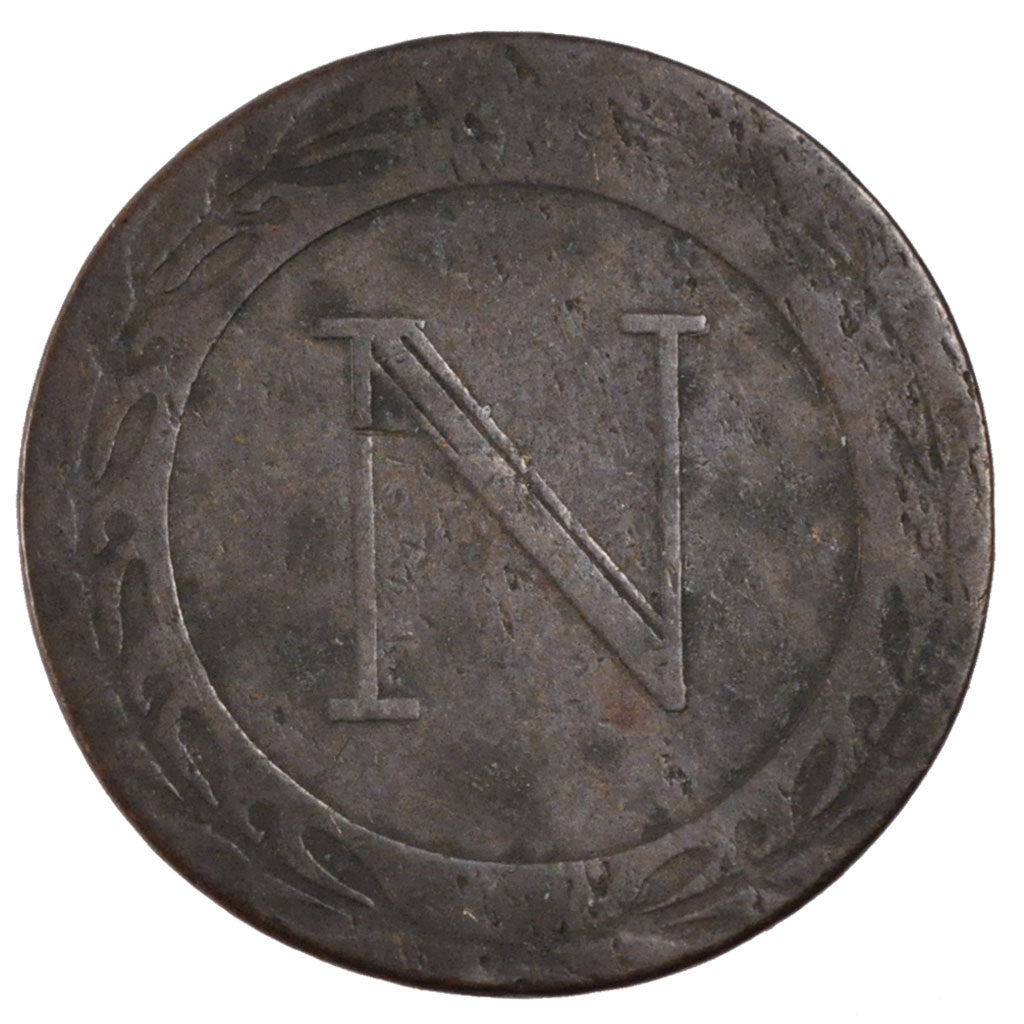 Francia, Napoléon I, 5 Centimes, 1808, Strasbourg, B+, Rame, Gadoury:127