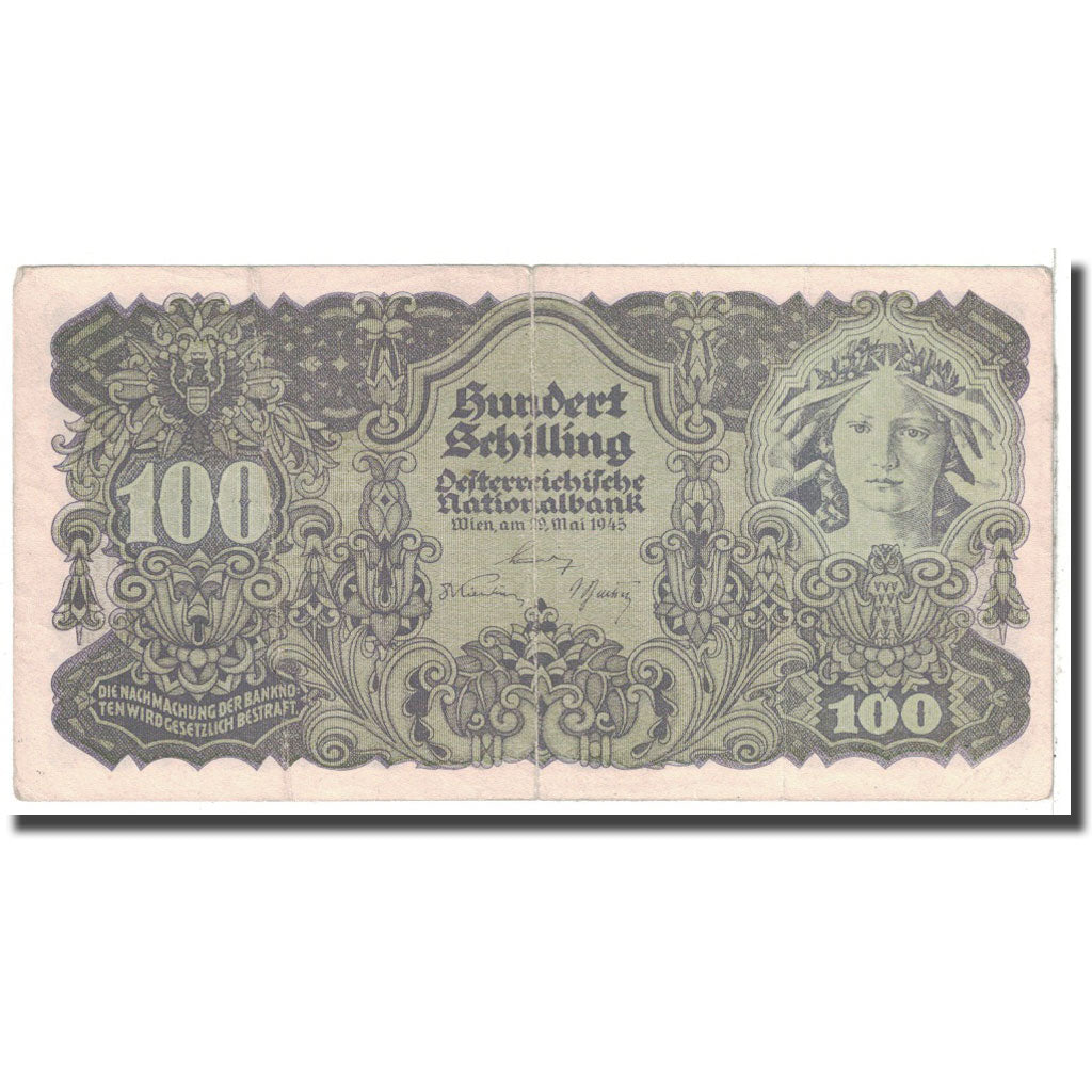 Banknote, Austria, 100 Schilling, 1945, 1945-05-29, KM:118, EF(40-45)