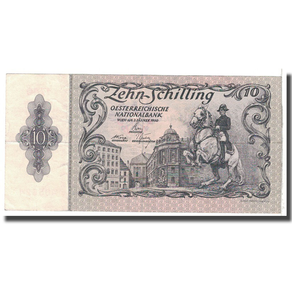 Billet, Autriche, 10 Schilling, 1950, 1950-01-02, KM:128, TTB