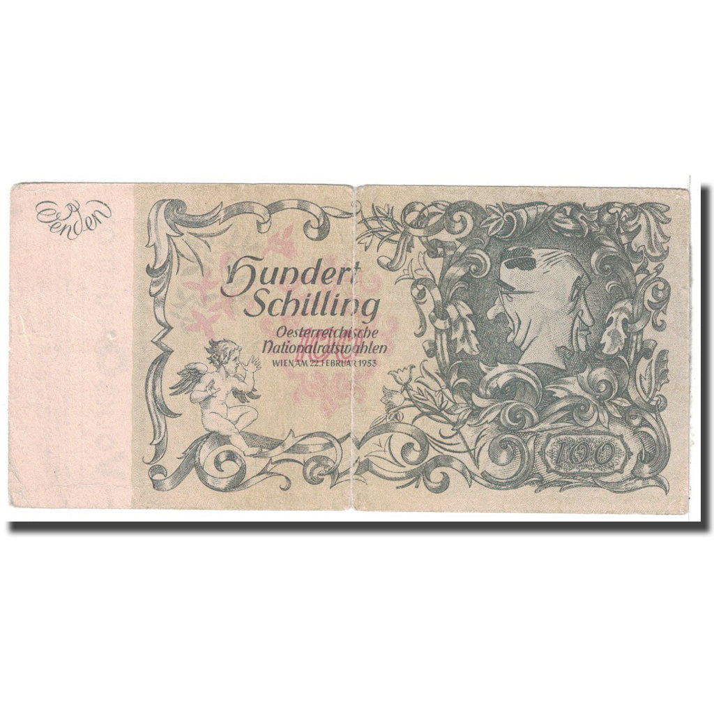 Banknote, Austria, 100 Schilling, 1953, 1953-02-22, Billet satirique, EF(40-45)