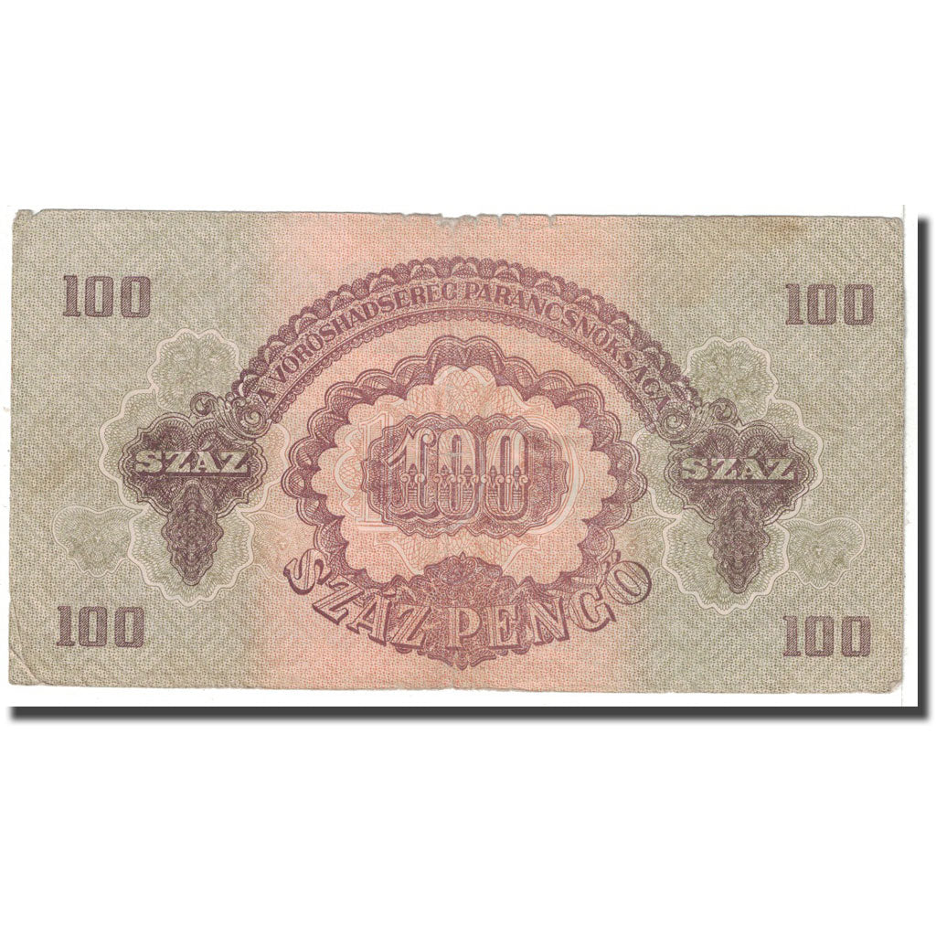 Banknot, Węgry, 100 Pengö, 1944, Undated, KM:M8, VF(20-25)