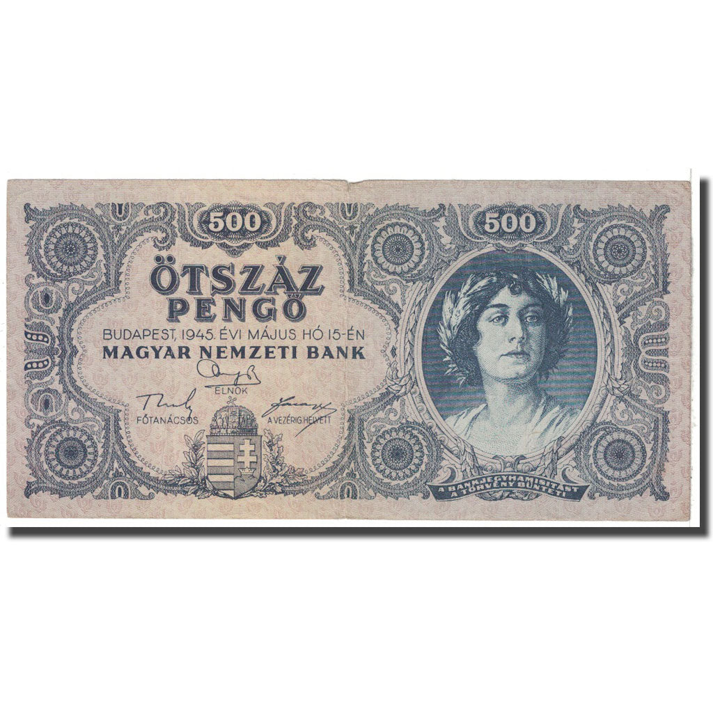 Banknote, Hungary, 500 Pengö, 1945, 1945-07-15, KM:117a, VF(20-25)