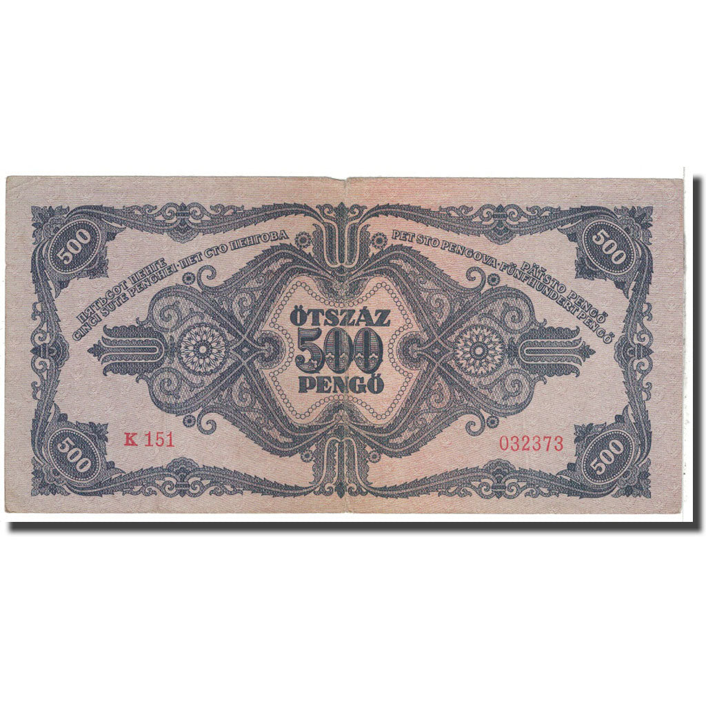 Banknote, Hungary, 500 Pengö, 1945, 1945-07-15, KM:117a, VF(20-25)