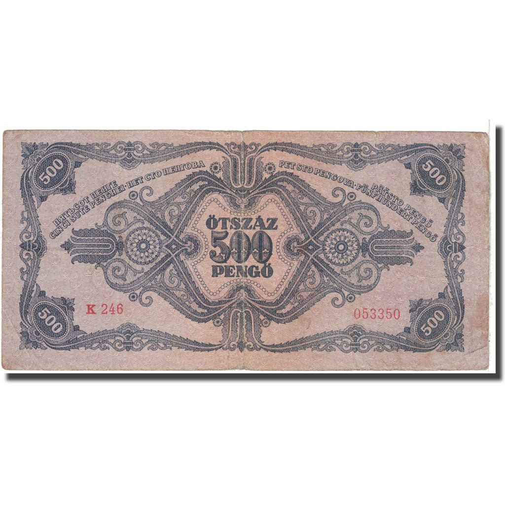 Banknote, Hungary, 500 Pengö, 1945, 1945-07-15, KM:117a, VF(20-25)