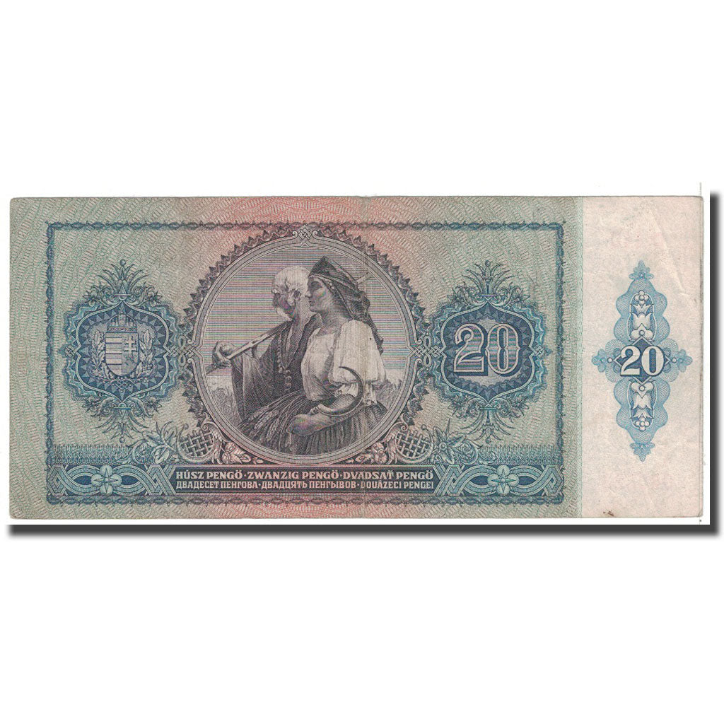 Banknote, Hungary, 20 Pengö, 1941, 1941-01-15, KM:109, VF(20-25)
