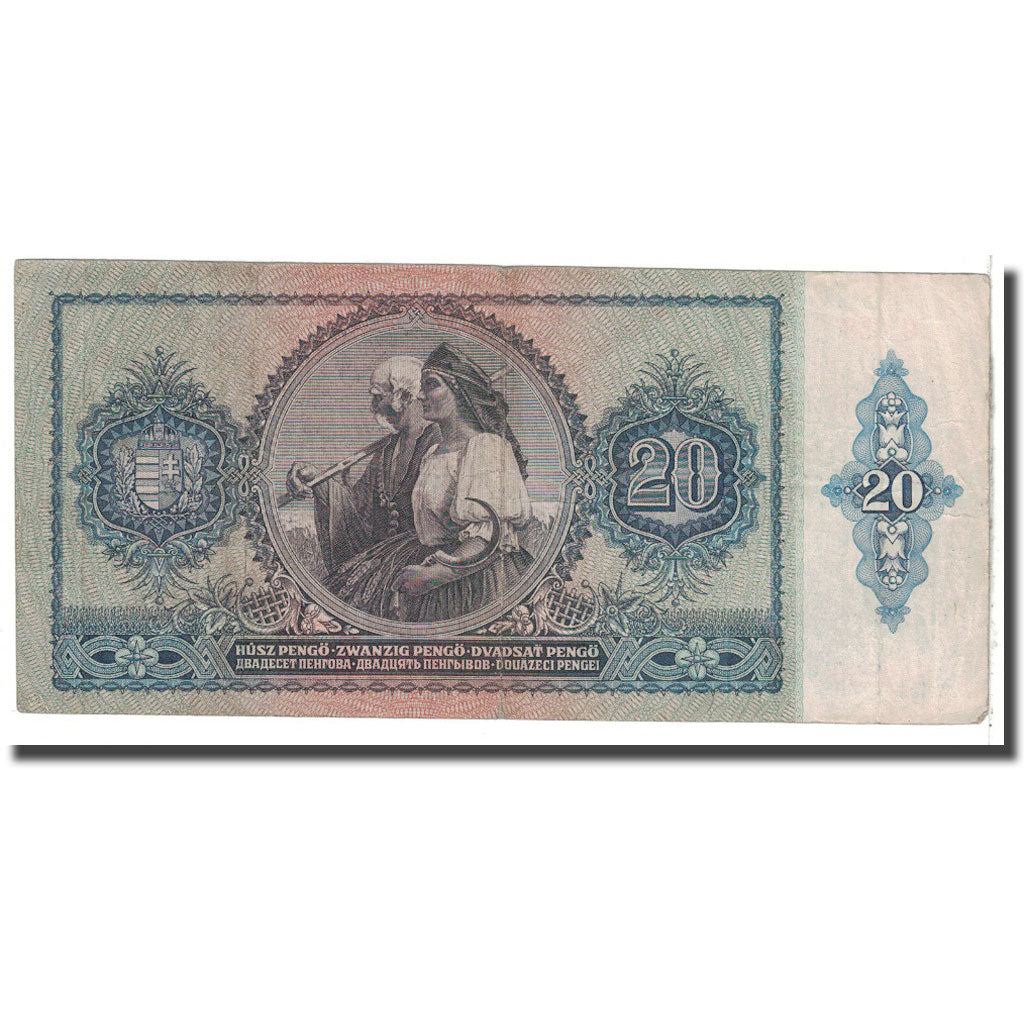 Banknote, Hungary, 20 Pengö, 1941, 1941-01-15, KM:109, VF(20-25)