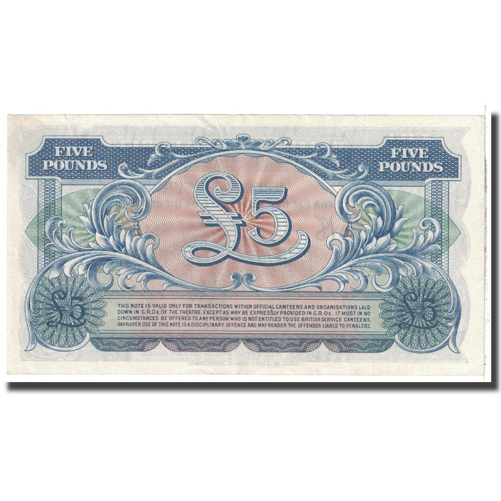 Nota, Grã-Bretanha, 5 Pounds, KM:M23, EF(40-45)