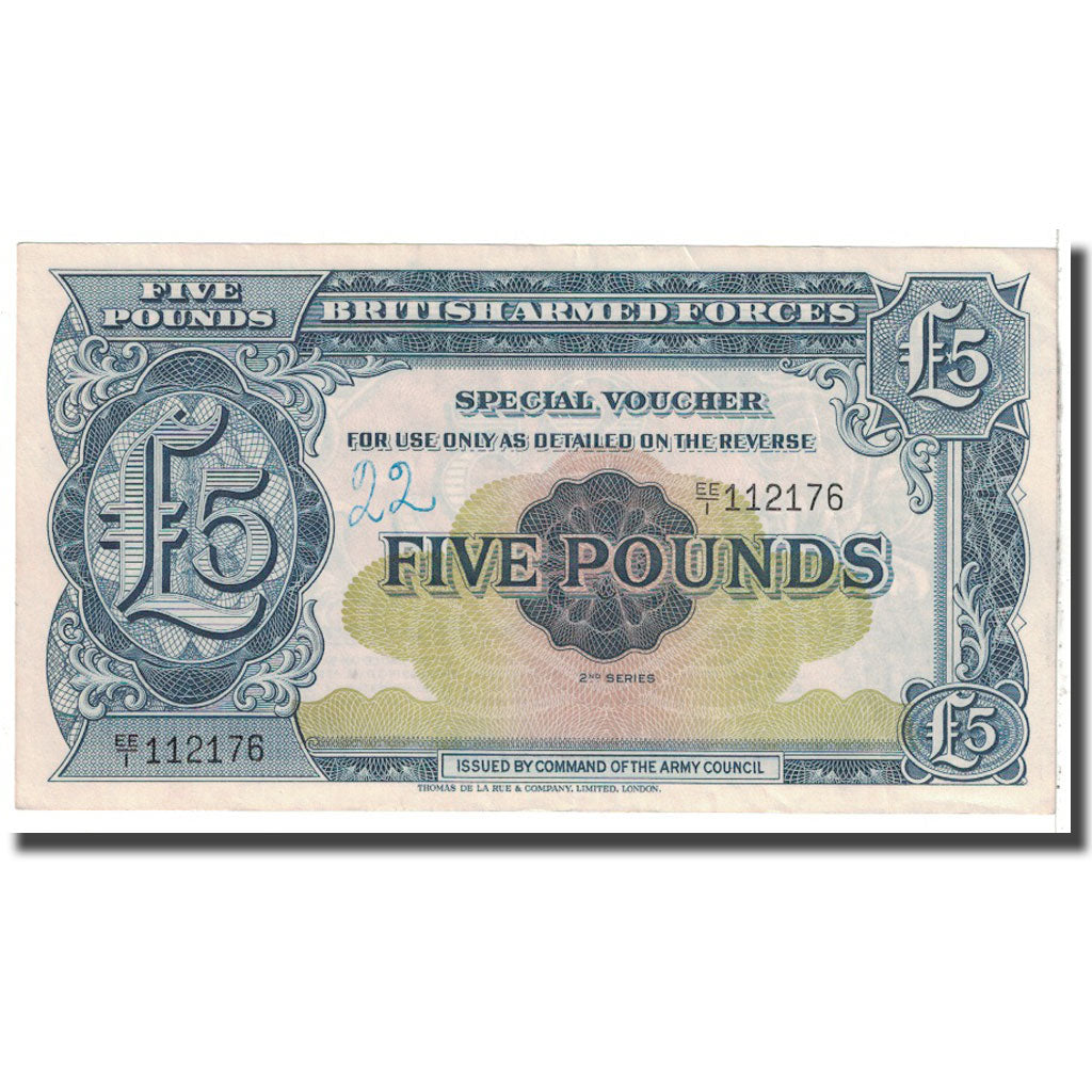 Banknot, Wielka Brytania, 5 Pounds, Undated, Undated, KM:M23, EF(40-45)