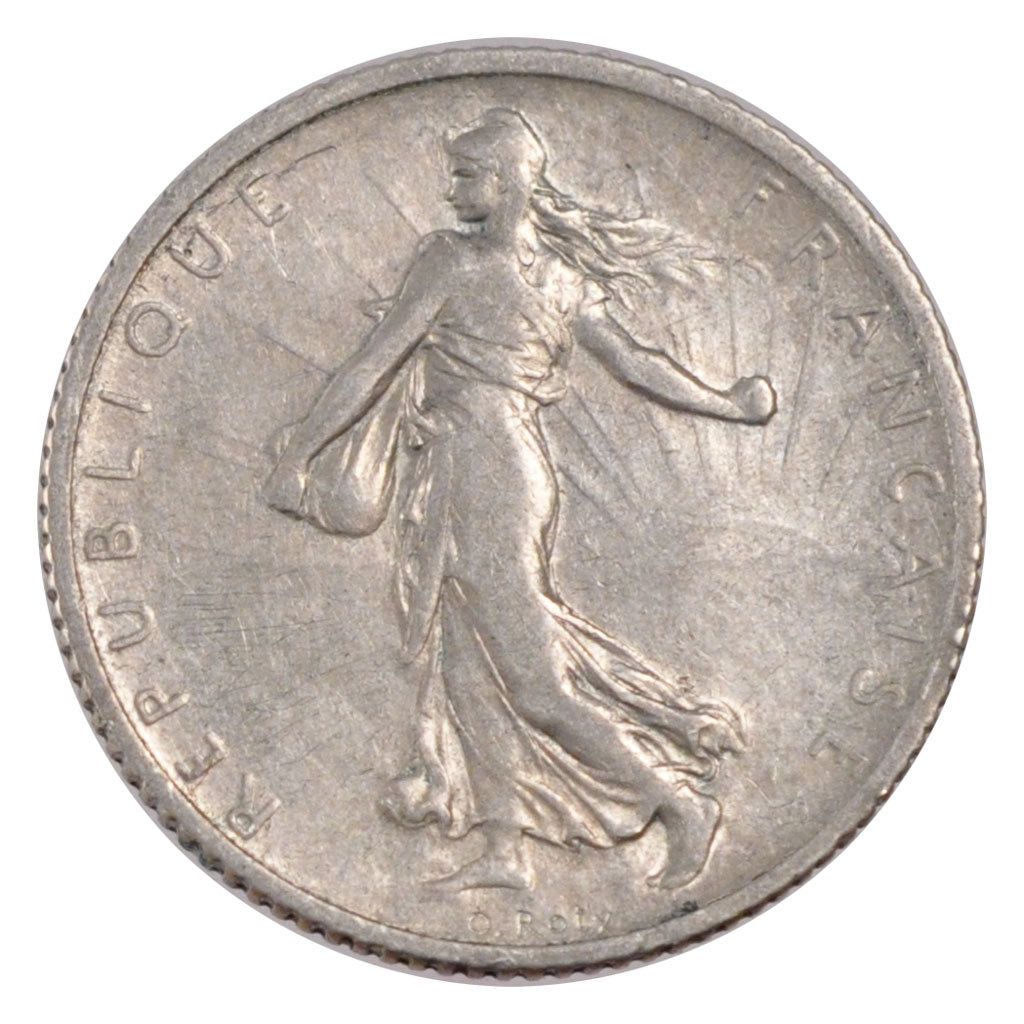 FRANCE, Semeuse, 1 Franc, 1907, Paris, EF(40-45), Silver, 23, Gadoury #467, 4.96