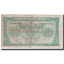 Banknote, Belgium, 10 Francs-2 Belgas, 1943, 1943-02-01, KM:122, VG(8-10)