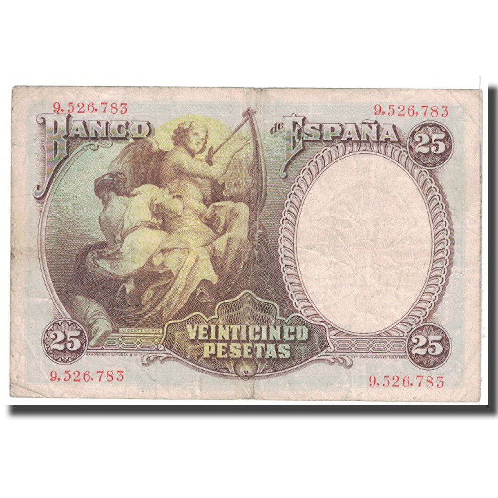 Banknote, Spain, 25 Pesetas, 1931, 1931-04-25, KM:81, VF(20-25)