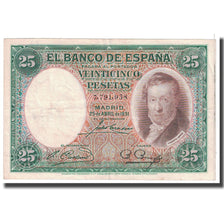 Banknote, Spain, 25 Pesetas, 1931, 1931-04-25, KM:81, EF(40-45)