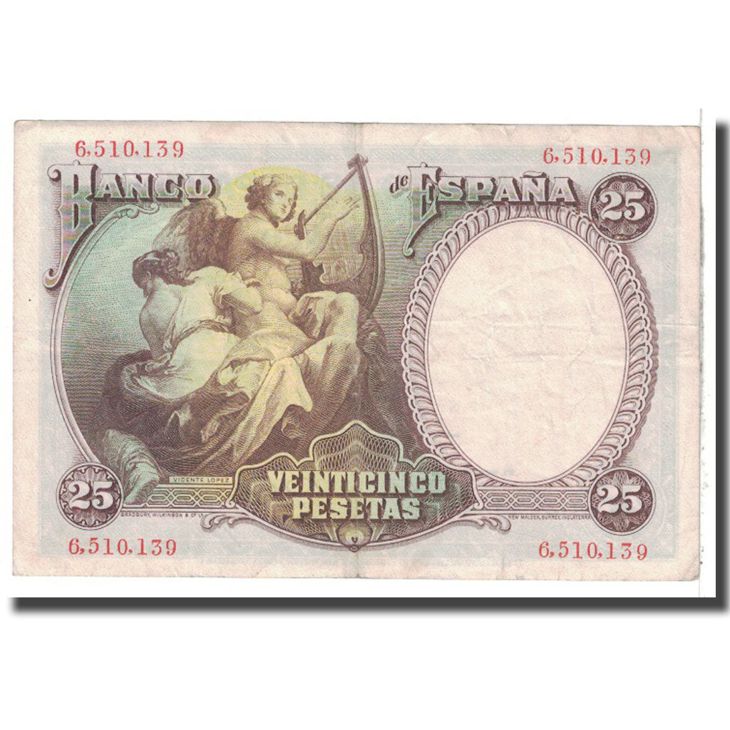 Banknote, Spain, 25 Pesetas, 1931, 1931-04-25, KM:81, EF(40-45)