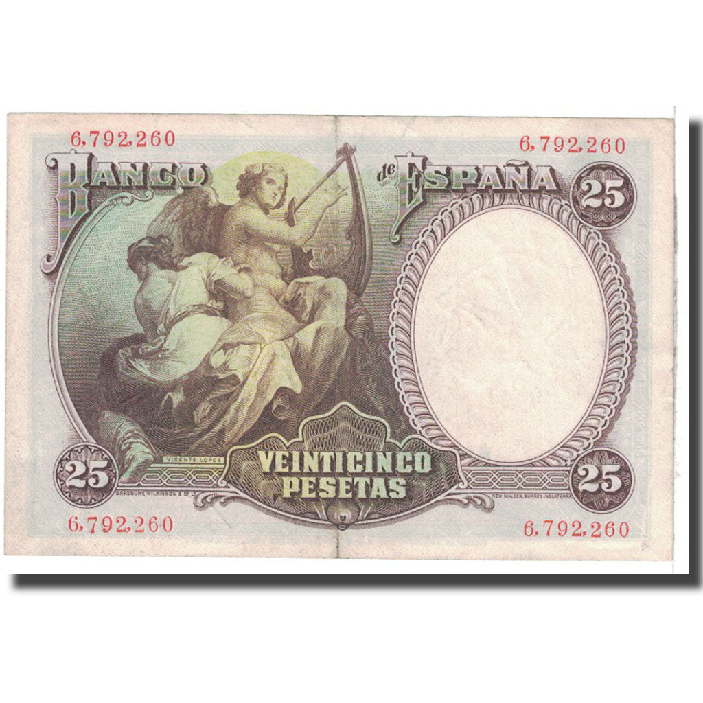 Banknote, Spain, 25 Pesetas, 1931, 1931-04-25, KM:81, EF(40-45)