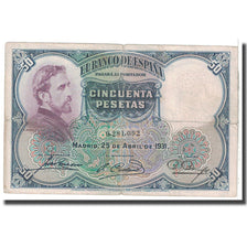 Banknote, Spain, 50 Pesetas, 1931, 1931-04-25, KM:82, VF(20-25)