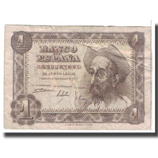Banknote, Spain, 1 Peseta, 1951, 1951-11-19, KM:139a, VF(20-25)