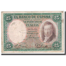 Banknote, Spain, 25 Pesetas, 1931, 1931-04-25, KM:81, VF(20-25)