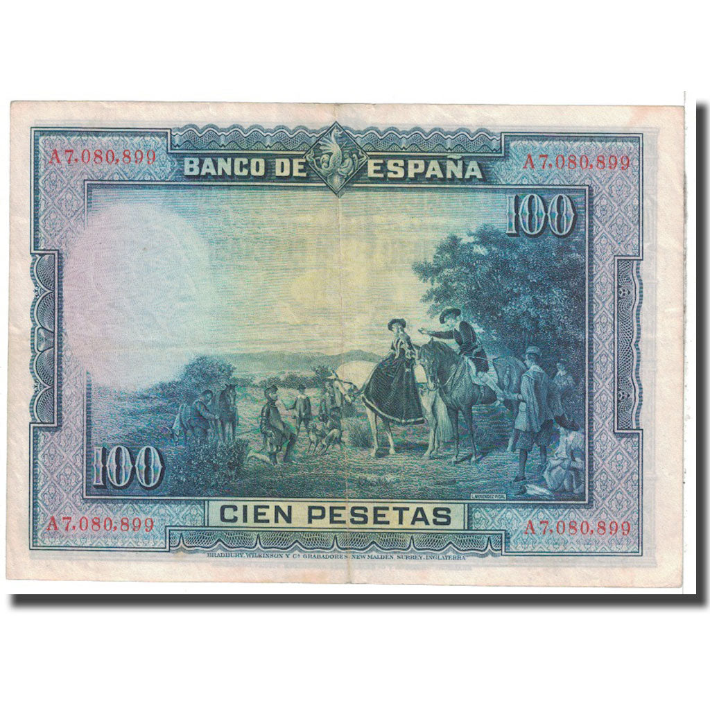 Banknote, Spain, 100 Pesetas, 1928, 1928-08-15, KM:76a, EF(40-45)