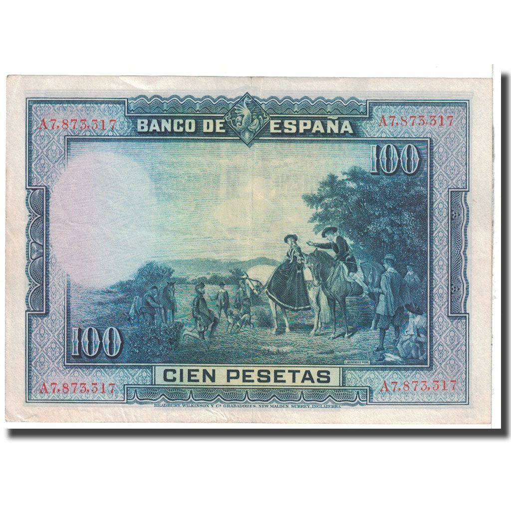 Banknote, Spain, 100 Pesetas, 1928, 1928-08-15, KM:76a, EF(40-45)