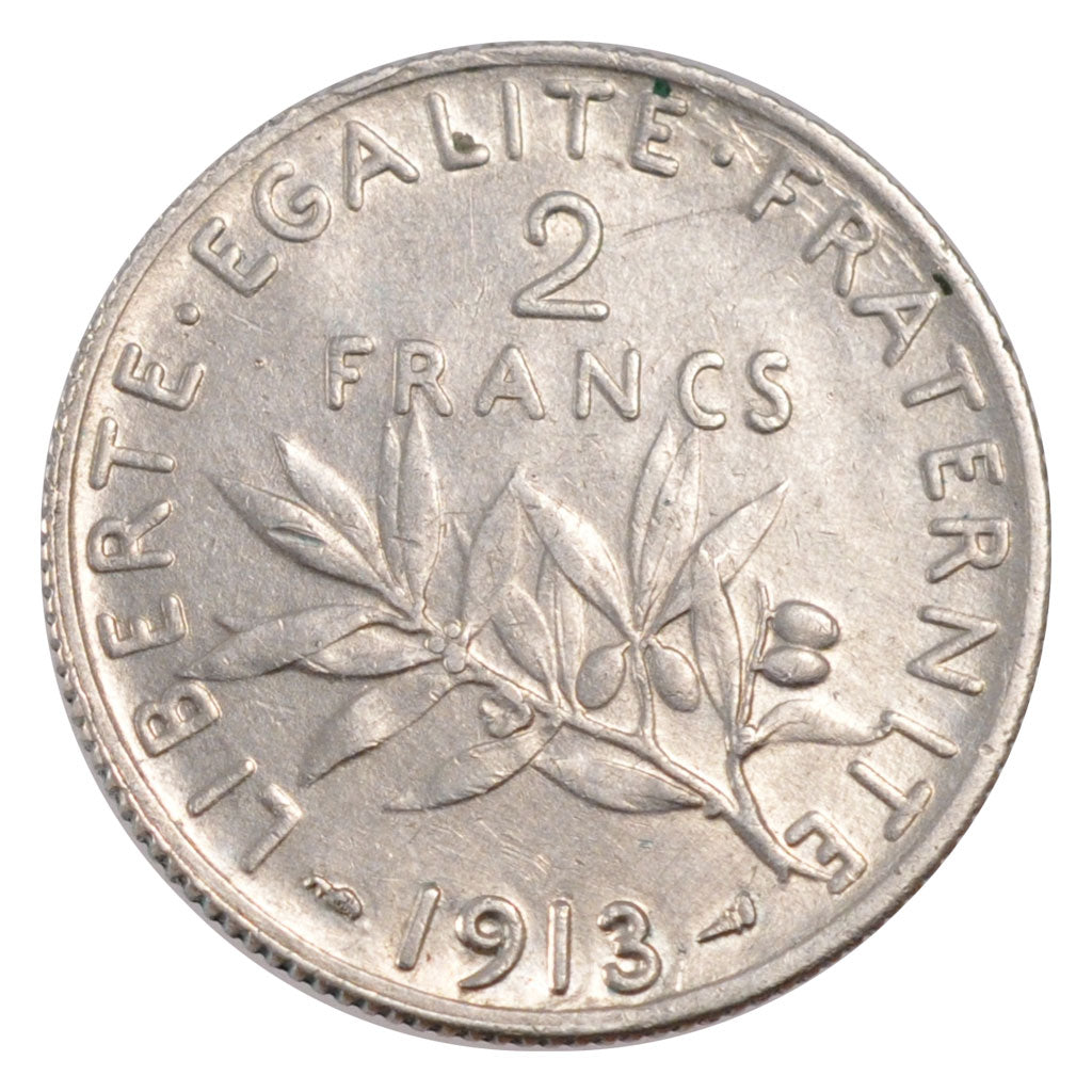 Francia, Semeuse, 2 Francs, 1913, Paris, SPL-, Argento, Gadoury:532