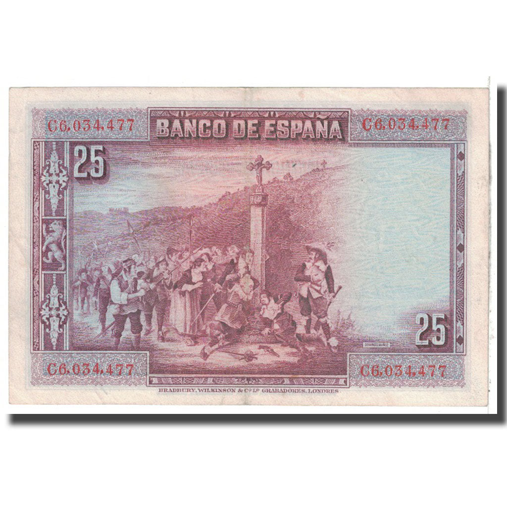 Banknote, Spain, 25 Pesetas, 1928, 1928-08-15, KM:74b, EF(40-45)