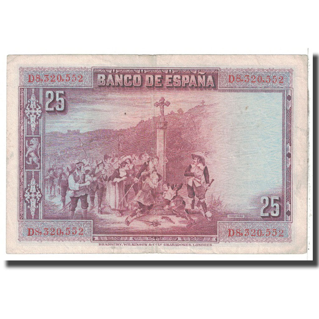 Banknote, Spain, 25 Pesetas, 1928, 1928-08-15, KM:74b, EF(40-45)