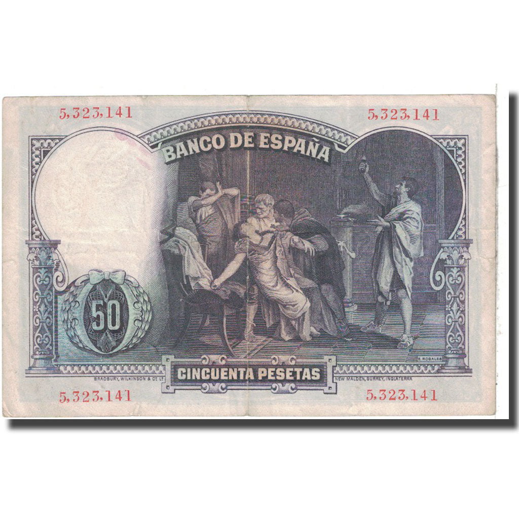 Banknote, Spain, 50 Pesetas, 1931, 1931-04-25, KM:82, EF(40-45)