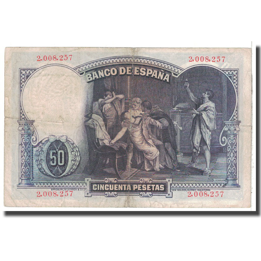 Banknote, Spain, 50 Pesetas, 1931, 1931-04-25, KM:82, EF(40-45)