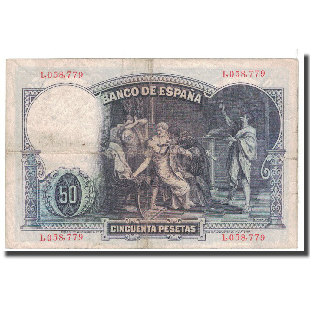 Billet, Espagne, 50 Pesetas, 1931, 1931-04-25, KM:82, TB