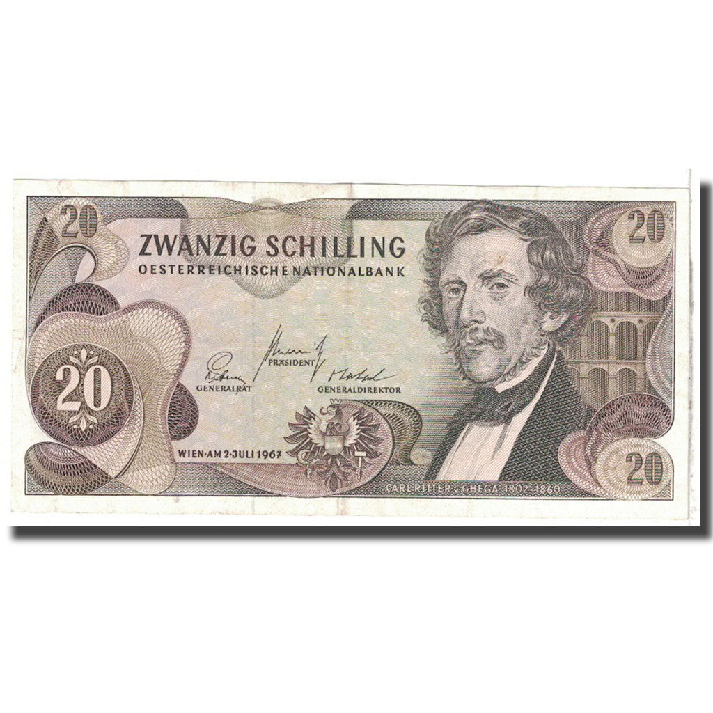 Banknote, Austria, 20 Schilling, 1967, 1967-07-02, KM:142a, EF(40-45)