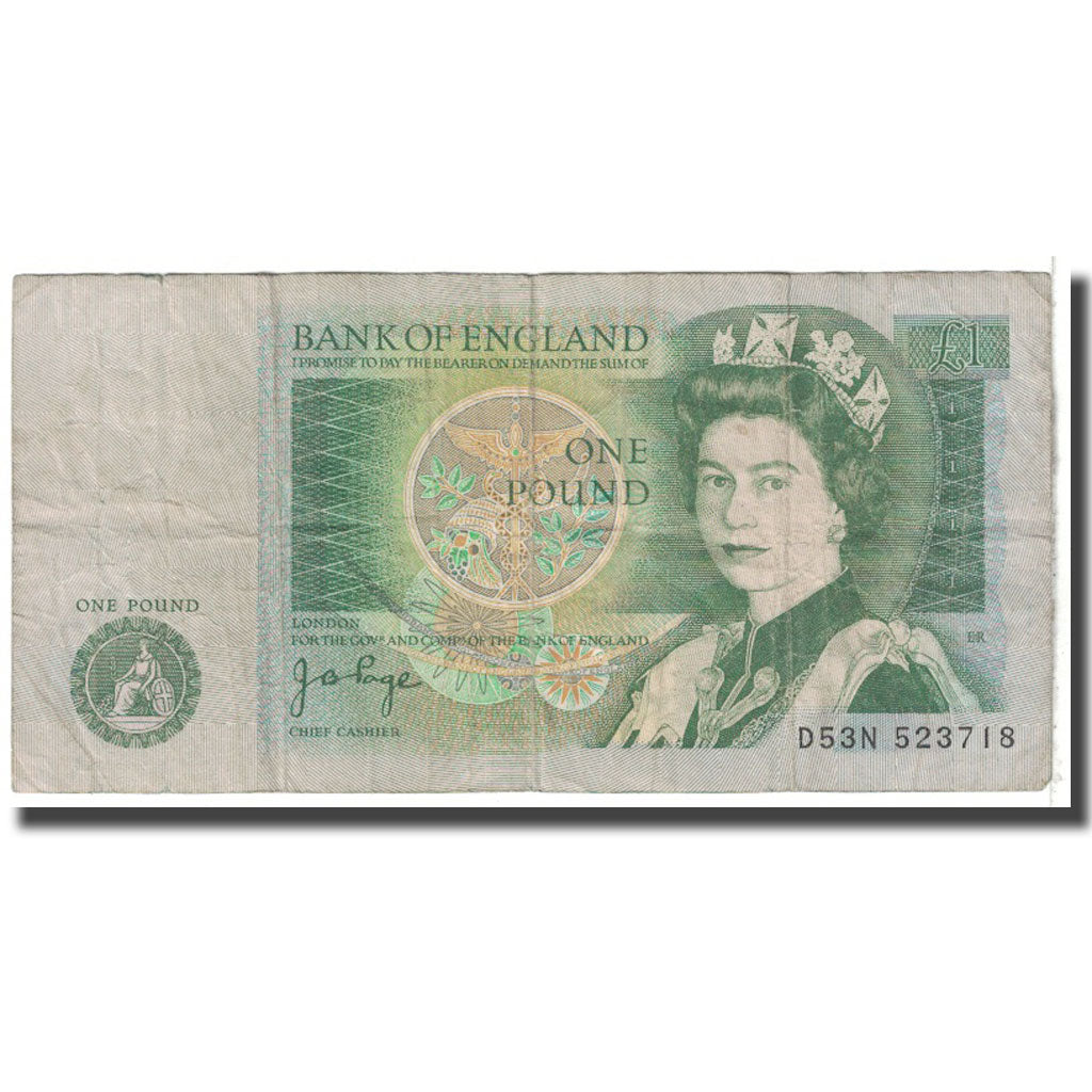 Banknot, Wielka Brytania, 1 Pound, KM:377a, VG(8-10)