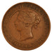 CEYLON, 5 Cents, 1870, KM #93, EF(40-45), Copper, 18.76