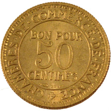 FRANCE, Chambre de commerce, 50 Centimes, 1922, KM #884, MS(60-62),...