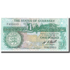 Nota, Guernesey, 1 Pound, KM:48a, VF(20-25)
