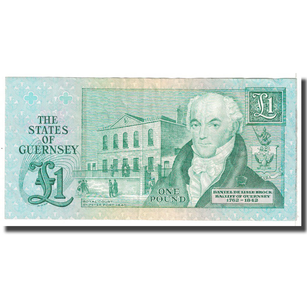 Nota, Guernesey, 1 Pound, KM:48a, VF(20-25)