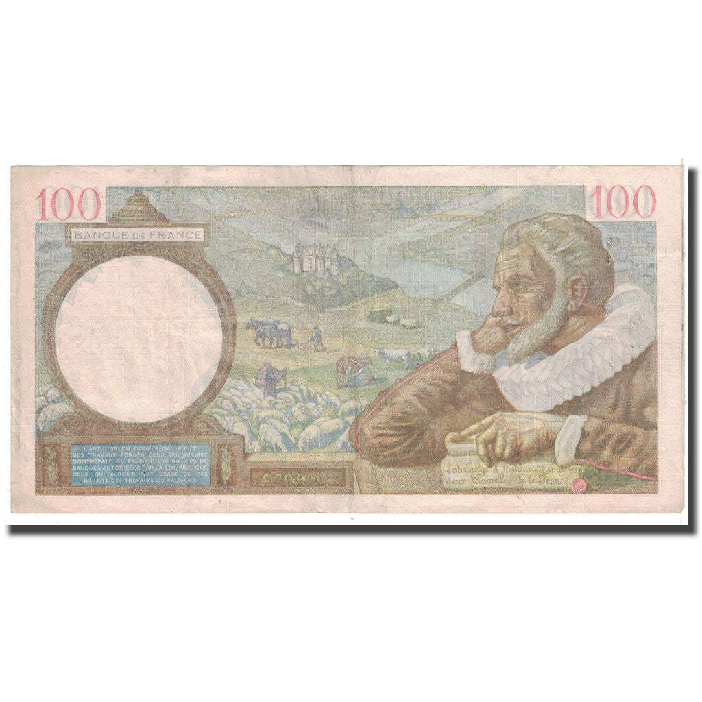 France, 100 Francs, Sully, 1941, 1941-04-30, TTB, Fayette:26.51, KM:94