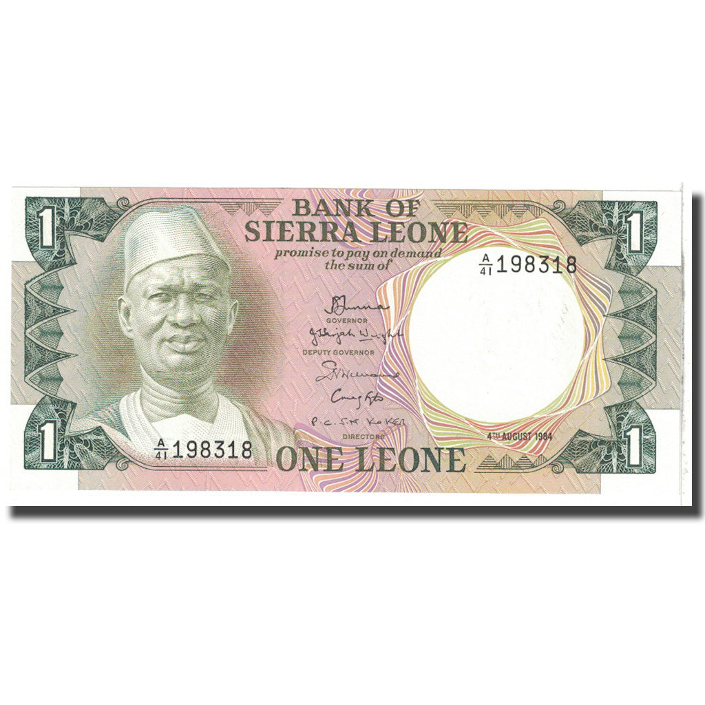 Banknote, Sierra Leone, 1 Leone, 1984, 1984-08-04, KM:5e, UNC(65-70)