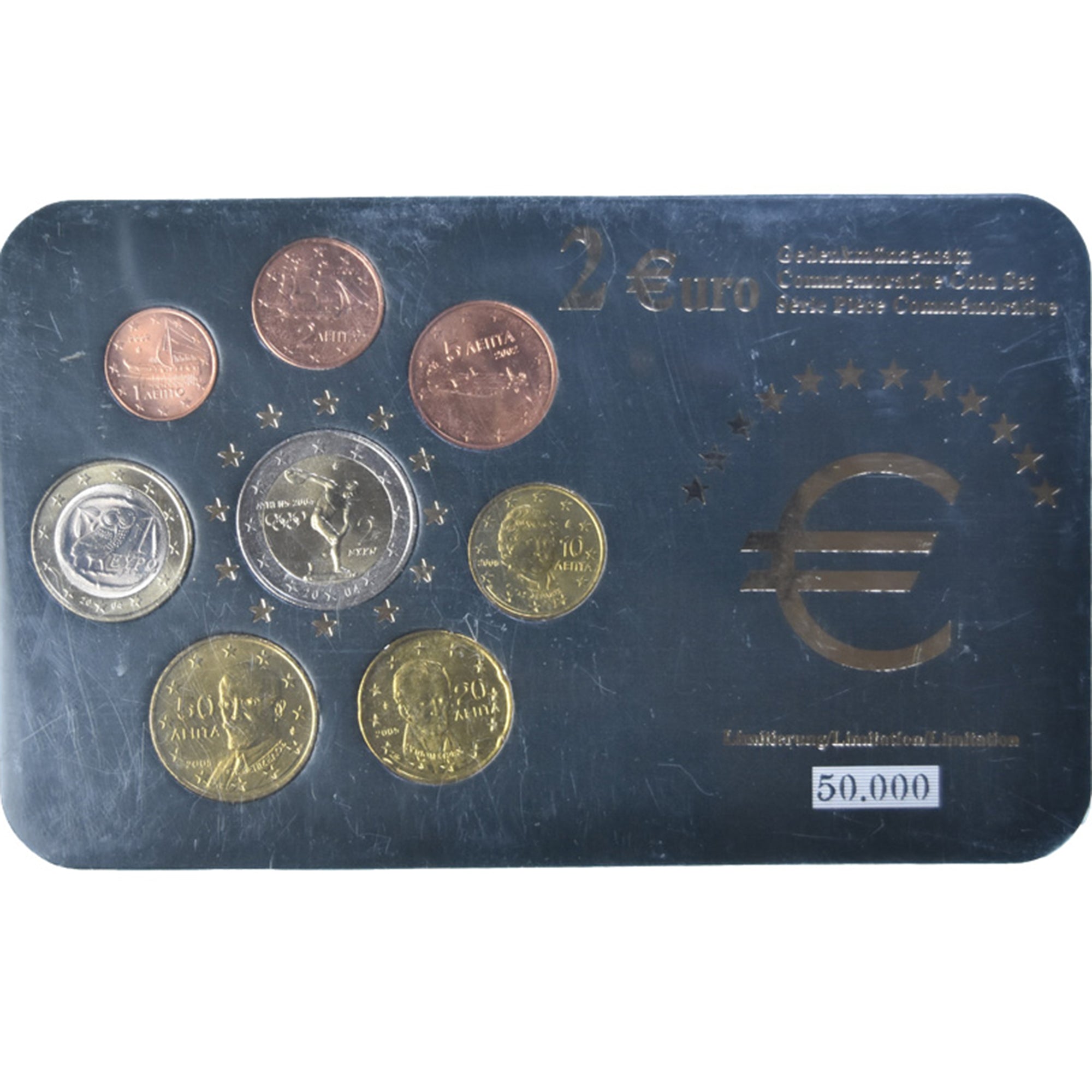 Grecia, Set, 2004, Bi-metallico, FDC