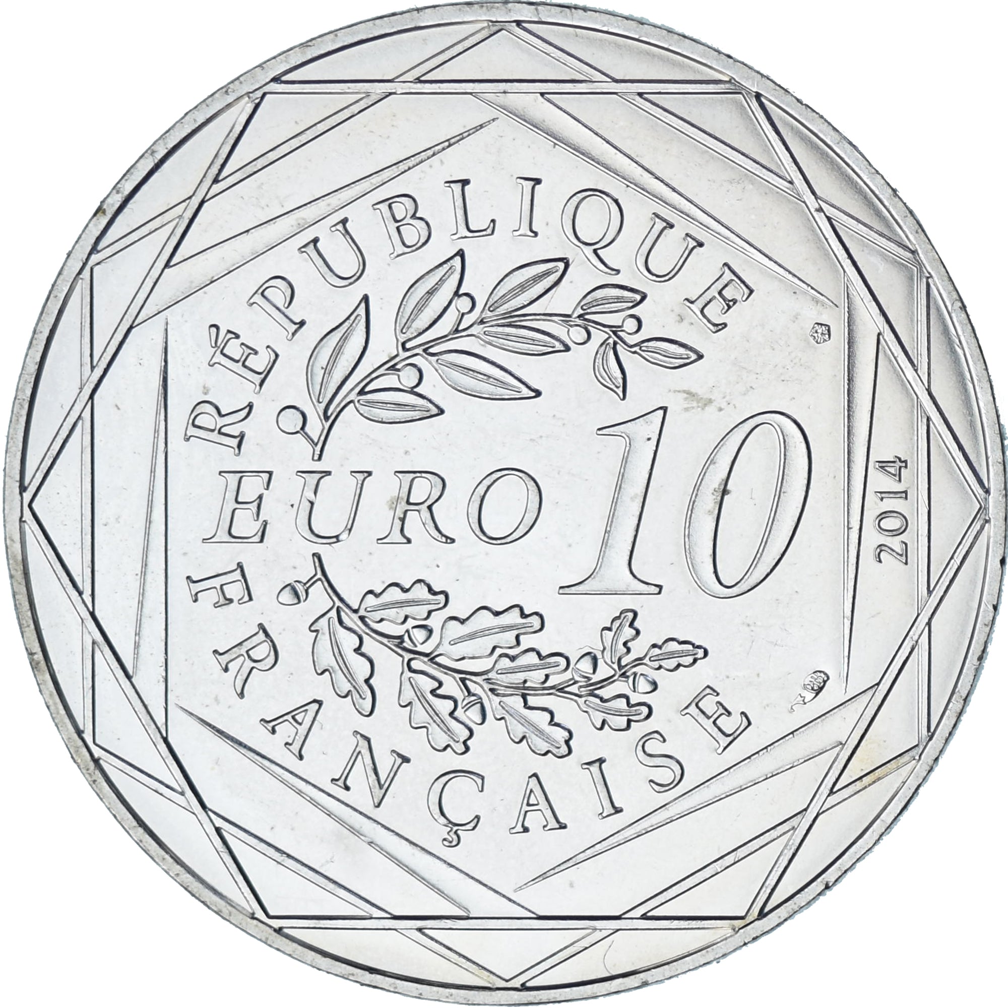 Francja, 10 Euro, Fraternité, 2014, Sempé, AU(55-58), Srebro, Gadoury:EU718