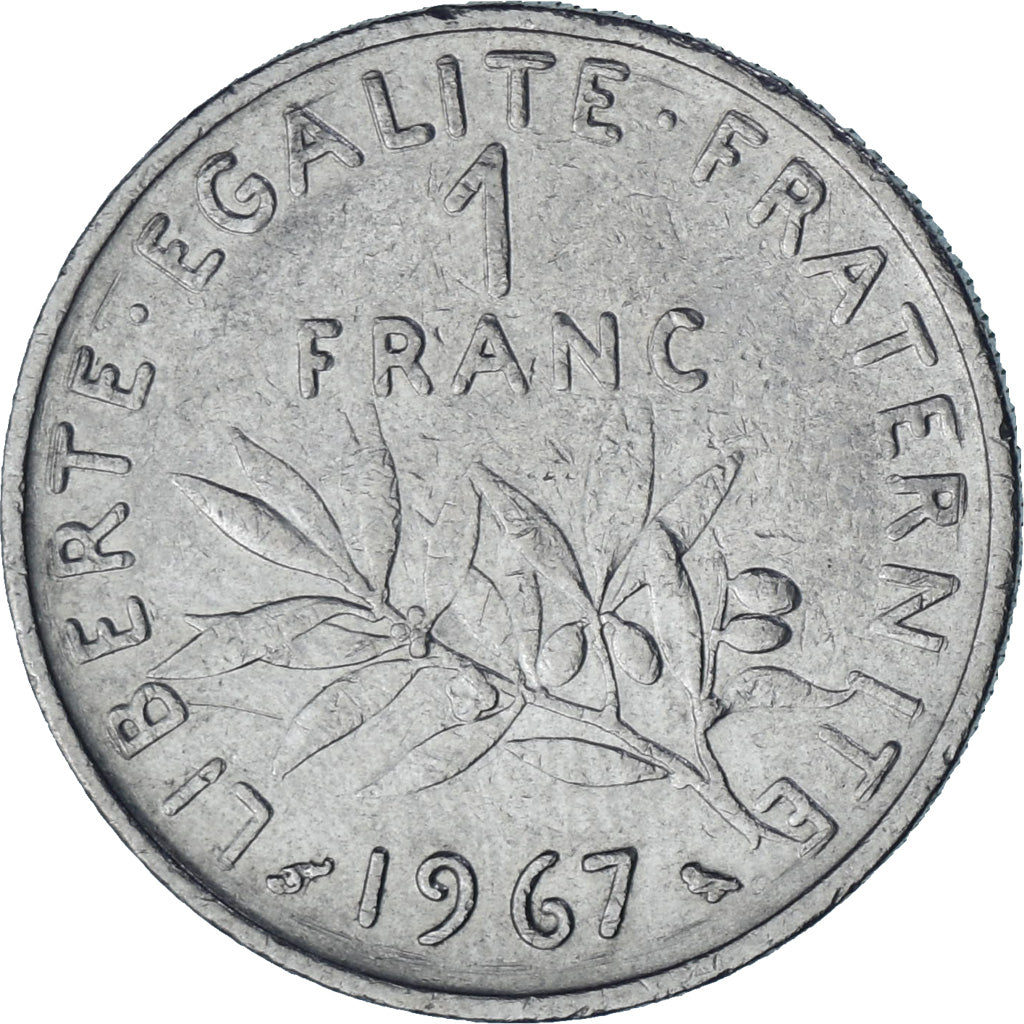 Munten, Frankrijk, Semeuse, Franc, 1967, Paris, PR, Nickel, KM:925.1